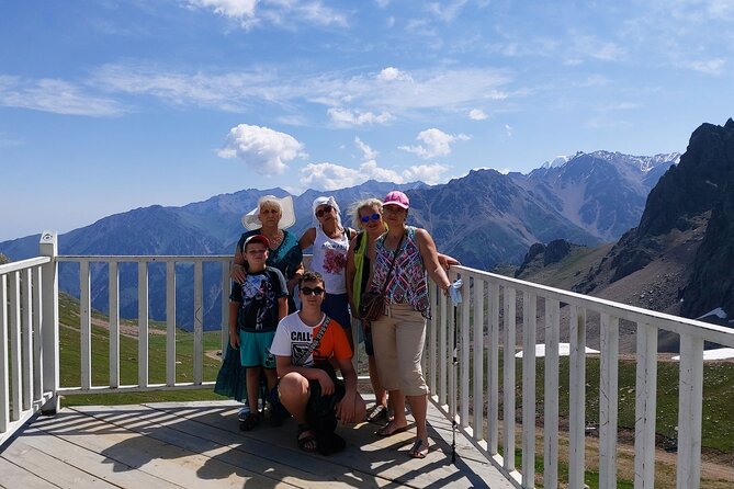 Almaty city tour. Shymbulak, Koktobe, Green market, Park 28 Panfilov's guardsmen - Stop 1: Medeu and Shymbulak Ski Resort viewpoints